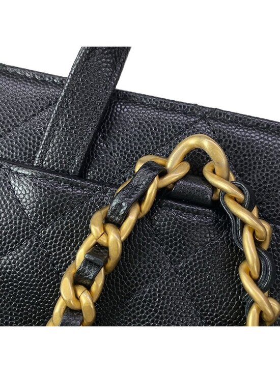 Chanel Backpack 25 Quilted Black Gold Chain main image 15